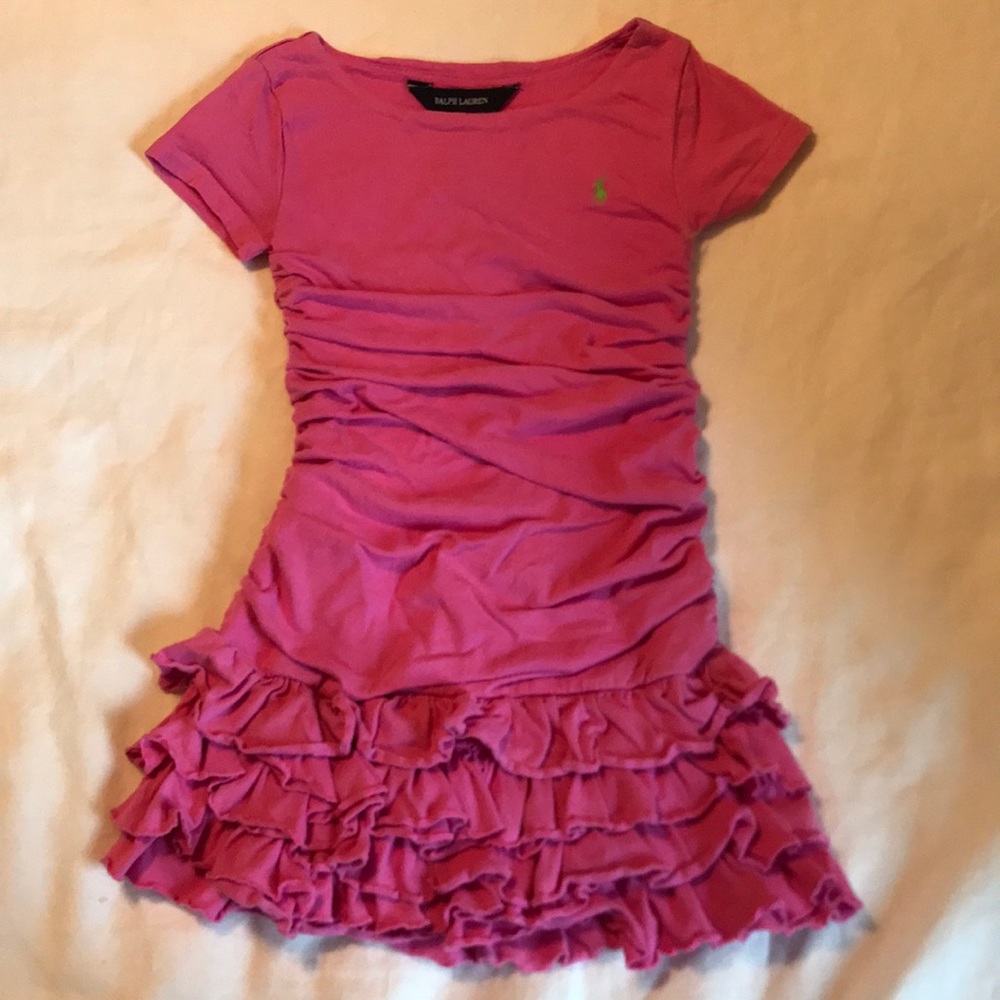 Ralph Lauren Pink Ruffle Dress